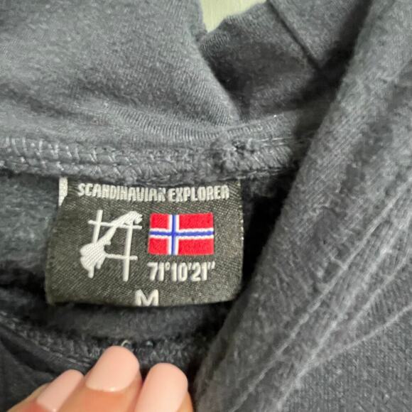 Scandinavian Explorer Norway Hoodie Mens Size Medium Nordic Norwegian - Picture 3 of 3